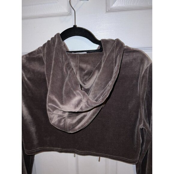 BETTER BE Womens Velour Cropped Hoodie Tracksuit Sz L Juniors - Picture 14 of 16